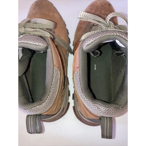 TIMBERLAND MEN'S TAN LEATHER WATERPROOF A1J1N HIKING BOOTS SIZE 12 - Picture 8 of 11